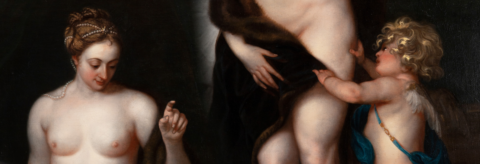 Telearte dipinti antichi - Van Dyck -Venere & Amore (particolare)